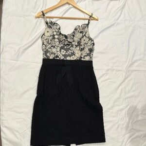 Milly of New York Black and White Sheath Mini Dress